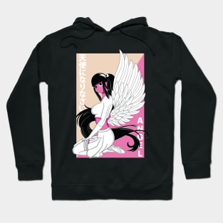 Anime Girl With Angel Wings Hoodie